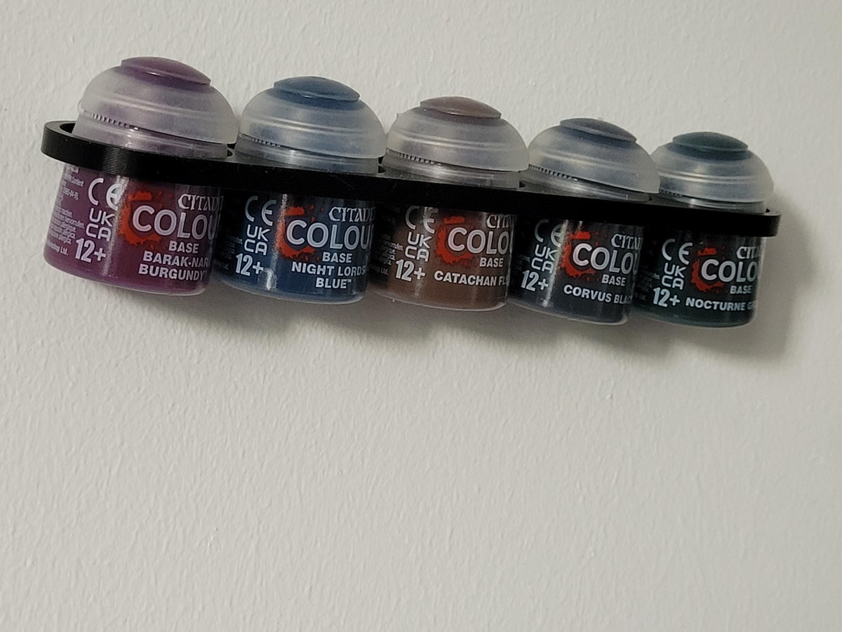 Paint Tube Holder for walls – Fits 5 x 13ml Bottles | Citadel Compatible Organizer for Hobby & Miniature Paints