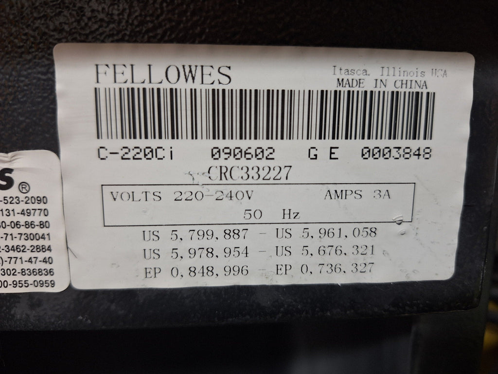 Fellowes Powershred C-220Ci shredder primary drive gear CRC33227