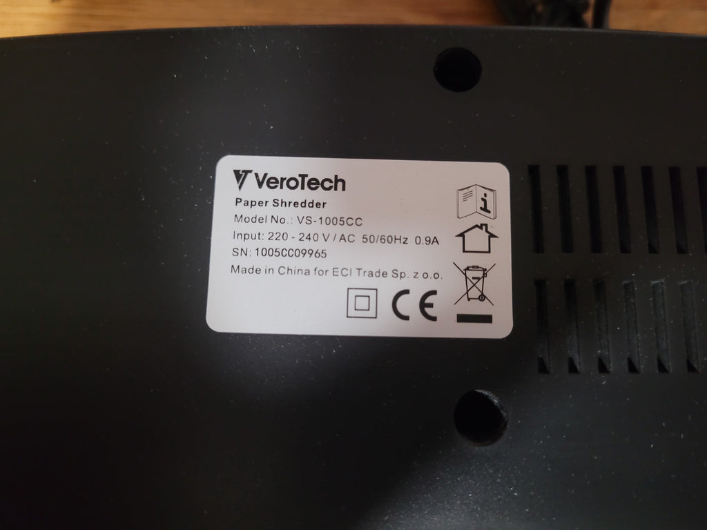 VeroTech VS-1005CC shredder gear with metal gear socket