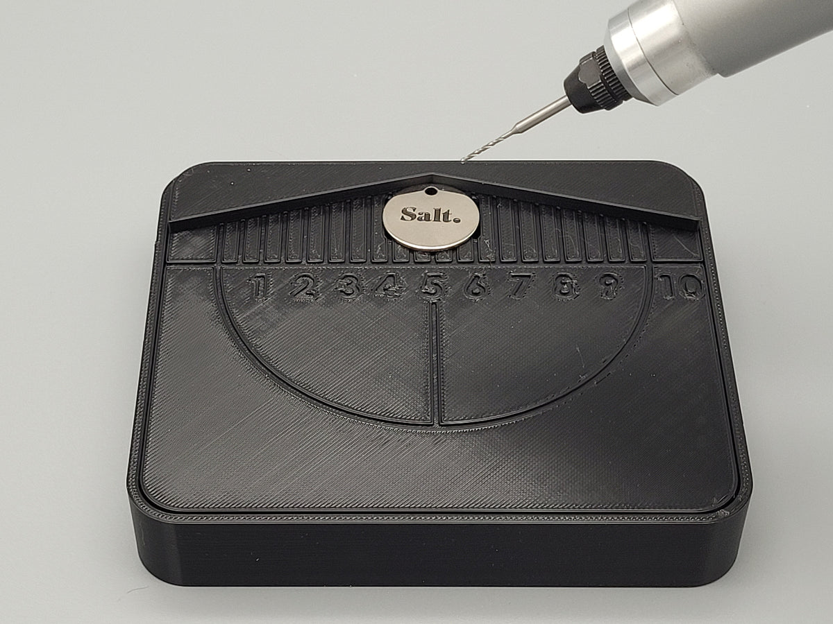 Earring Drilling Box Aid for Polymer Clay & Resin Jewelry – Precision Drill Guide Stand with Dust Box & Heart Hole Template