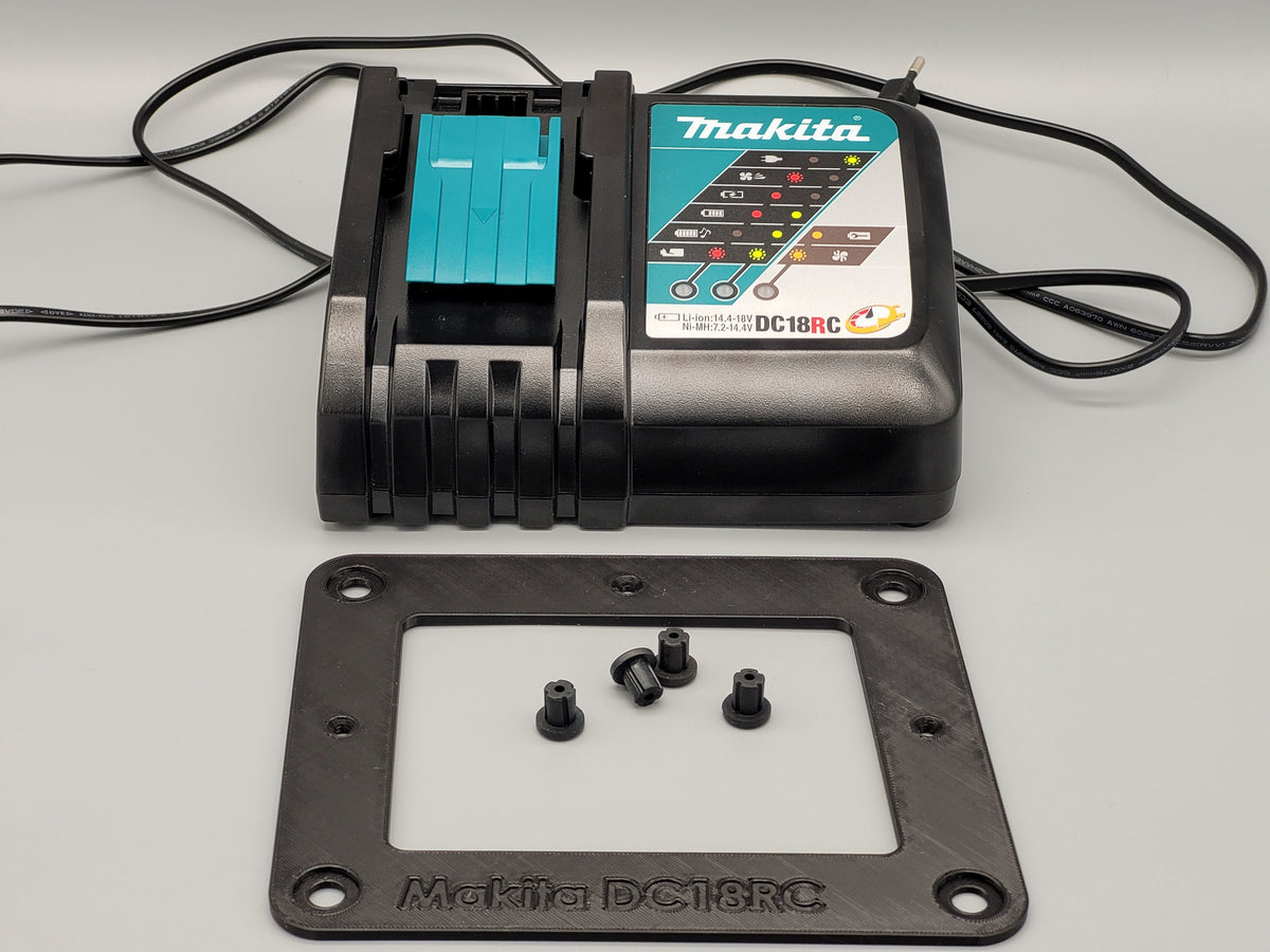 Makita DC18RC Charger Wall Mount Bracket | Easy Install Tool Holder | Garage Workshop Organizer
