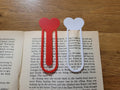 Heart-Shaped Bookmarks | Colorful Plastic Page Marker | Book Lover Gift | Reading Accessory - set of 6