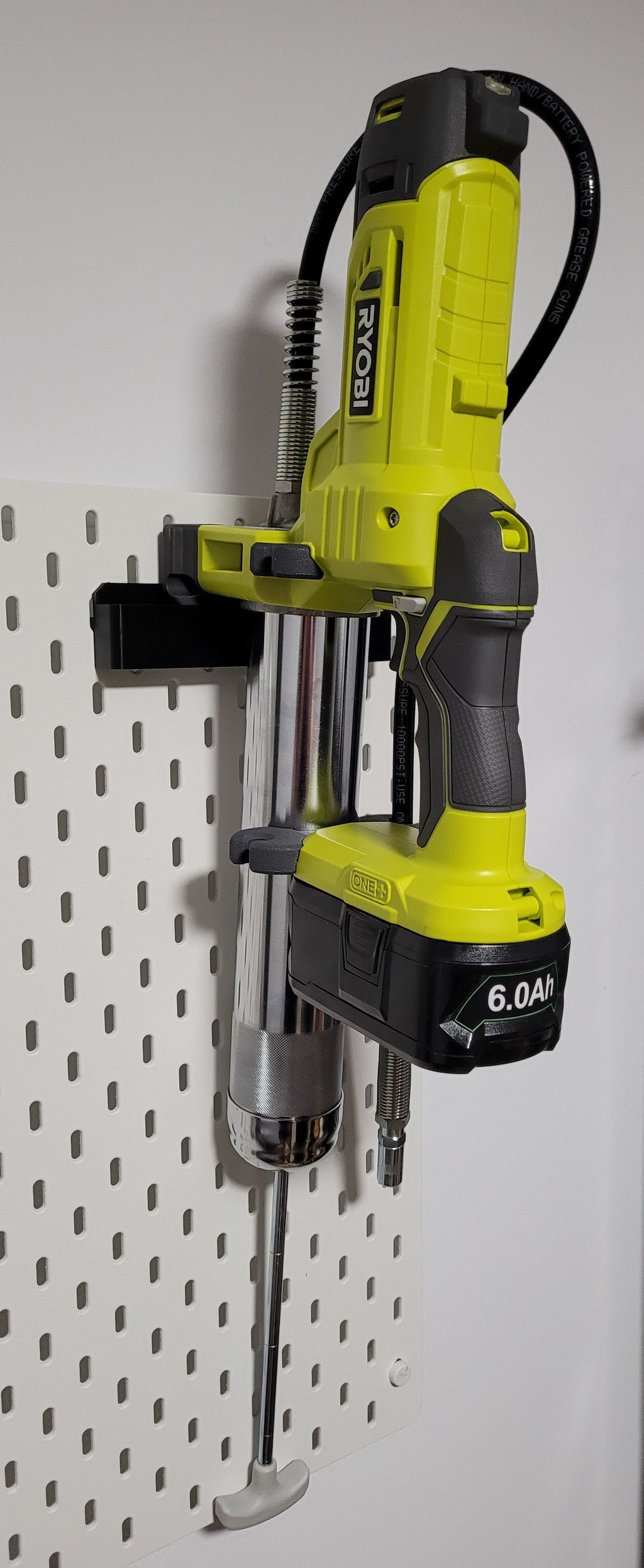 Ryobi R18GG Grease Gun Holder – IKEA Skadis Mounting Shelf – Ryobi Greaser Stand