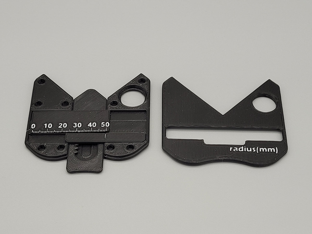 Radius Measuring Gauge 0–50mm | Plastic Fillet & Corner Radius Tool for Engineering, Machining