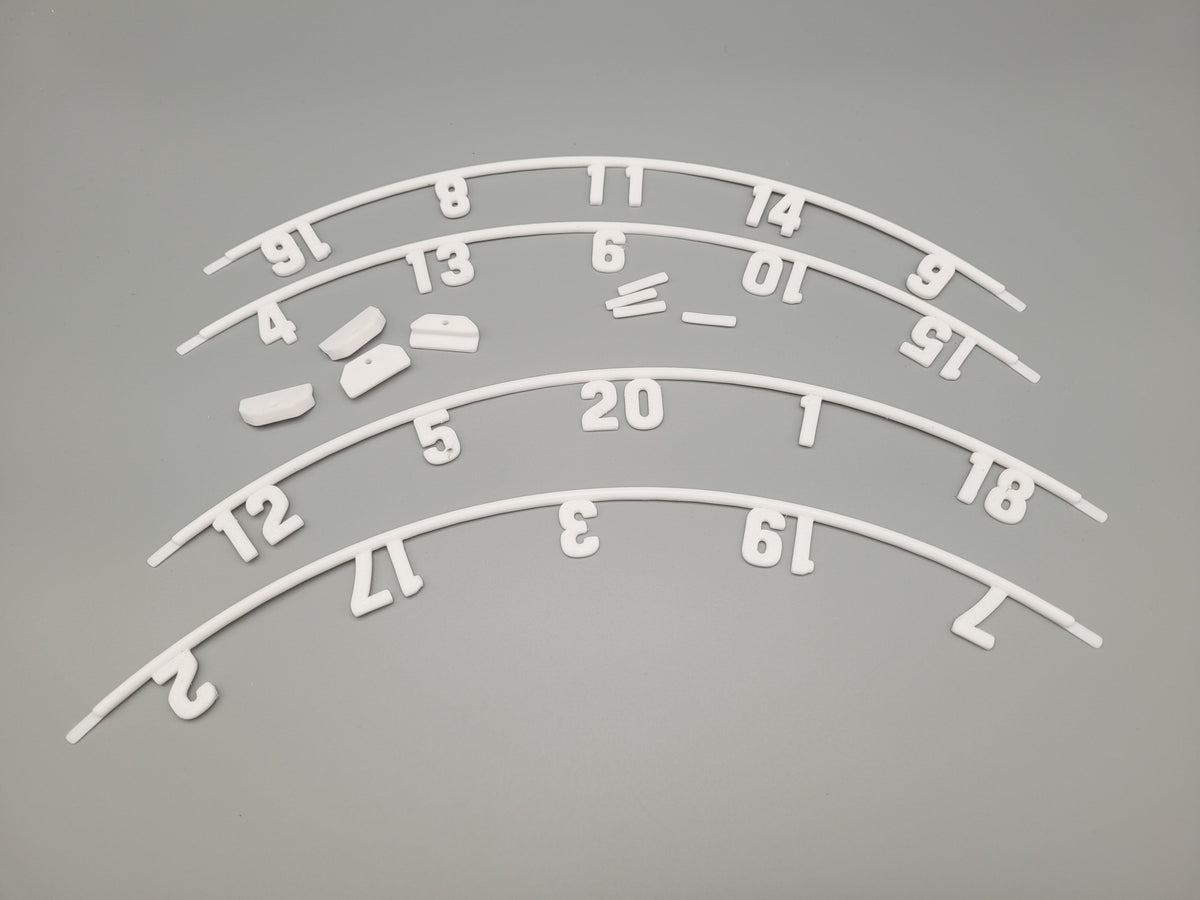 Dartboard Number Ring – Modular 4-Piece Replacement with Connecting Parts
