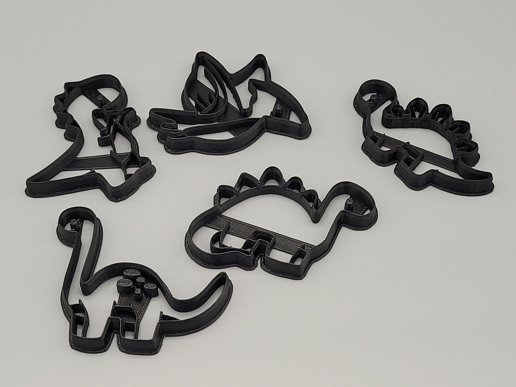 Dinosaur Cookie Cutters – Set of 5 | Kids Baking & Fondant Molds