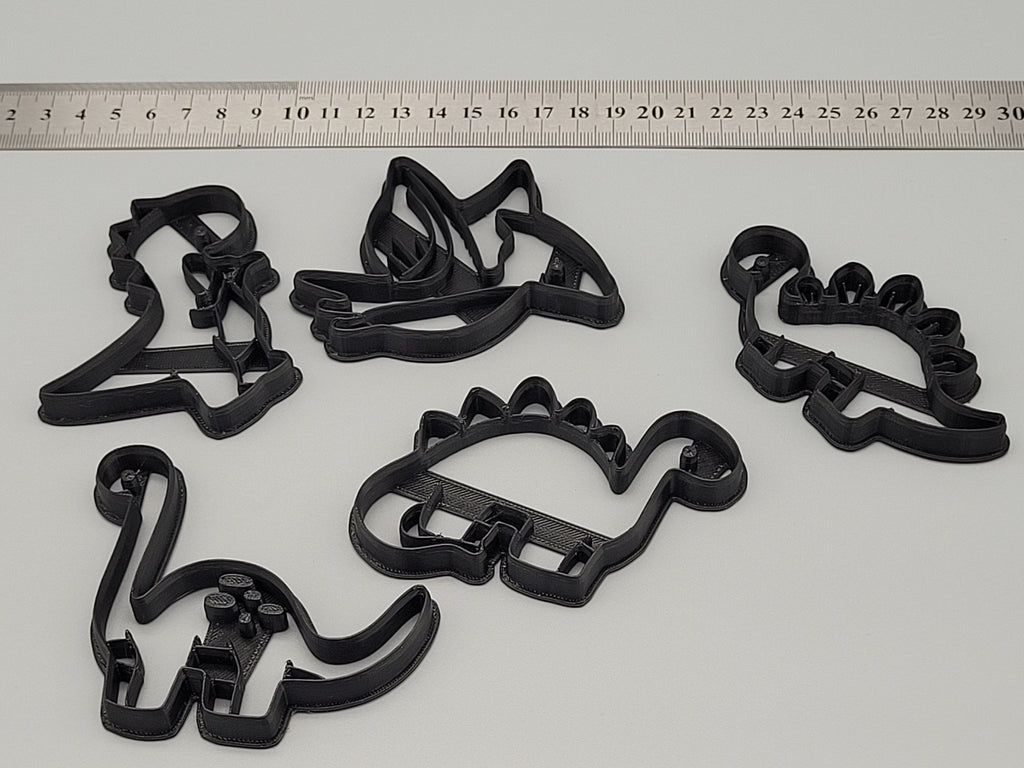Dinosaur Cookie Cutters – Set of 5 | Kids Baking & Fondant Molds