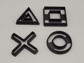 PlayStation Buttons Cookie Cutters – Set of 4 | Gaming-Themed Baking & Fondant Molds