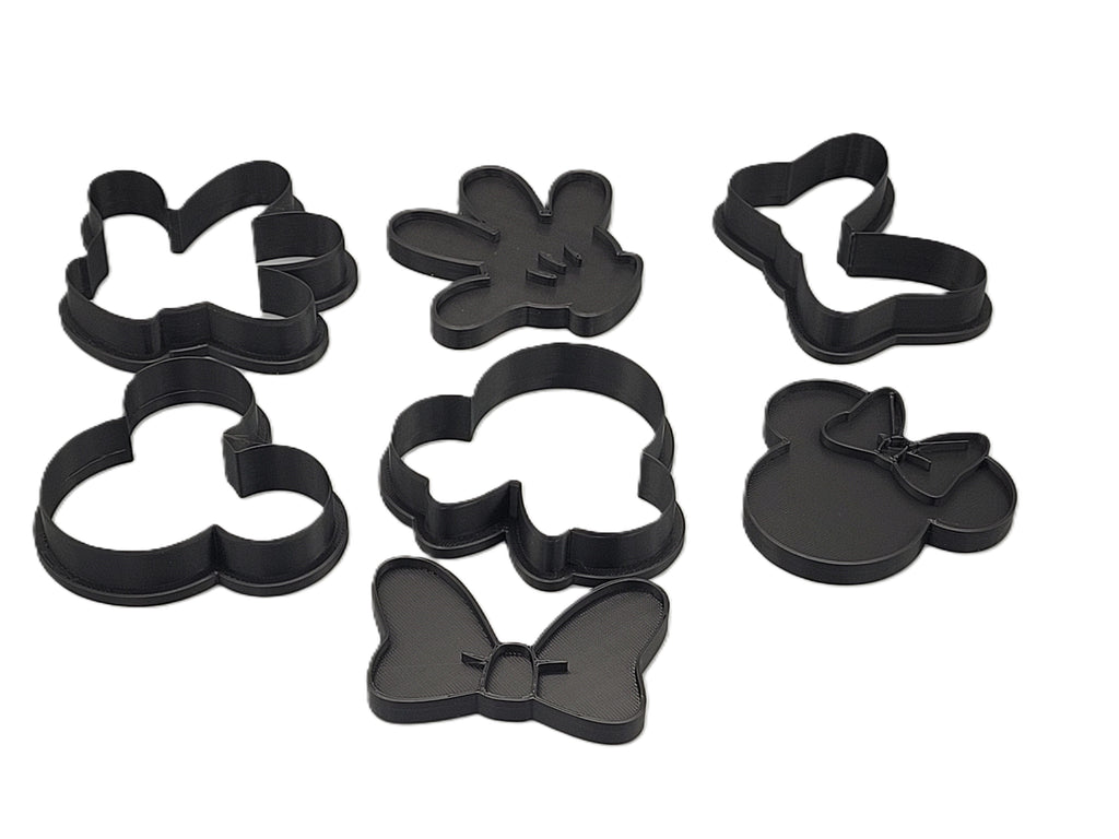 Mouse Character Cookie Cutter Set – 3 Designs, 2-Piece Press & Cut Assemblies