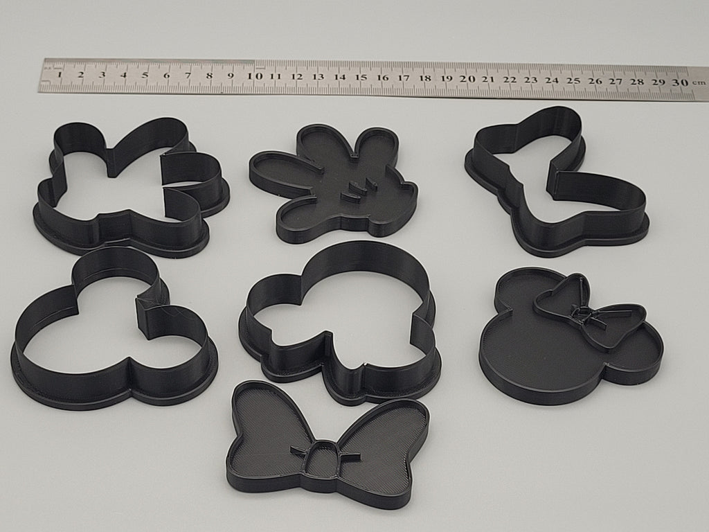 Mouse Character Cookie Cutter Set – 3 Designs, 2-Piece Press & Cut Assemblies