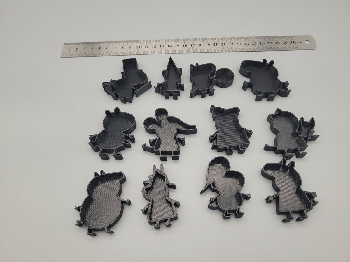 Peppa Pig Themed Stamp & Cutter Set (12-Piece) | Kids Craft & Baking Shapes