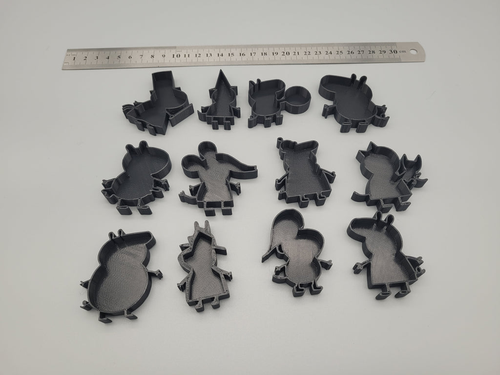 Peppa Pig Themed Stamp & Cutter Set (12-Piece) | Kids Craft & Baking Shapes