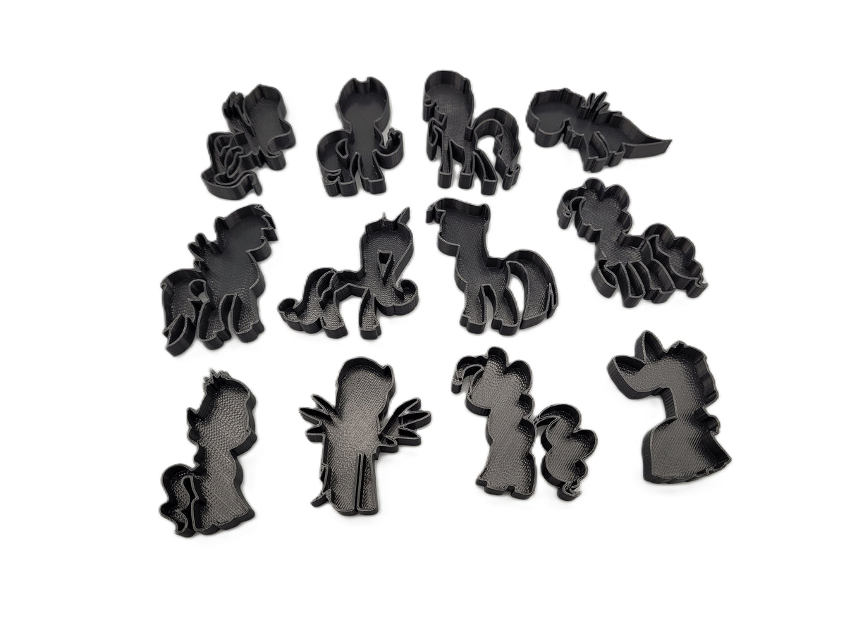 My Little Pony Themed Stamp & Cutter Set (12-Piece) | Kids Craft & Baking Shapes