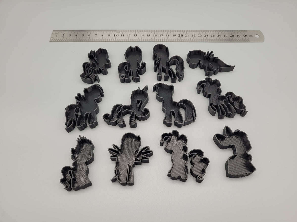 My Little Pony Themed Stamp & Cutter Set (12-Piece) | Kids Craft & Baking Shapes