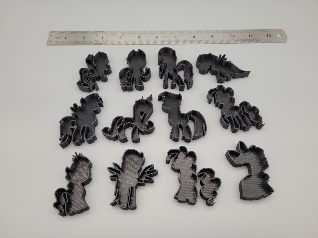 My Little Pony Themed Stamp & Cutter Set (12-Piece) | Kids Craft & Baking Shapes