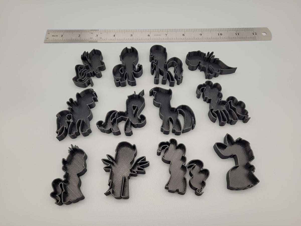 My Little Pony Themed Stamp & Cutter Set (12-Piece) | Kids Craft & Baking Shapes