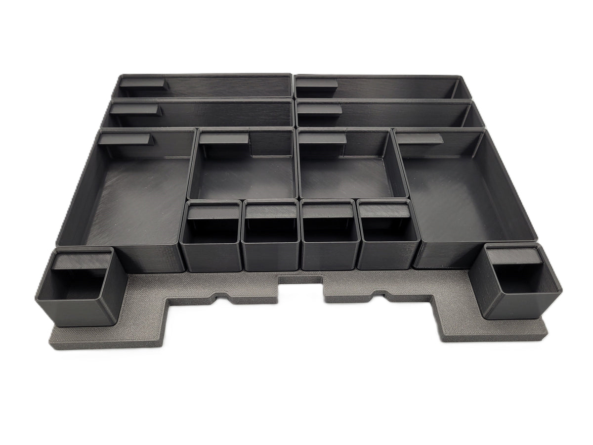 Craftsman Versastack and Dewalt tstak Gridfinity Inserts – Complete Baseplate and Modular Bin Set – Toolbox Organizer Storage System