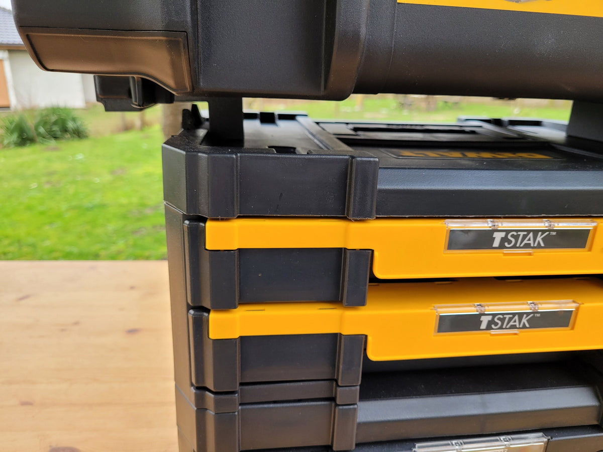 Dewalt Tstak and Stanley Fatmax to Dewalt toughsystem 2.0 and 1.0 mount adapter 1 set (bigger box on top)