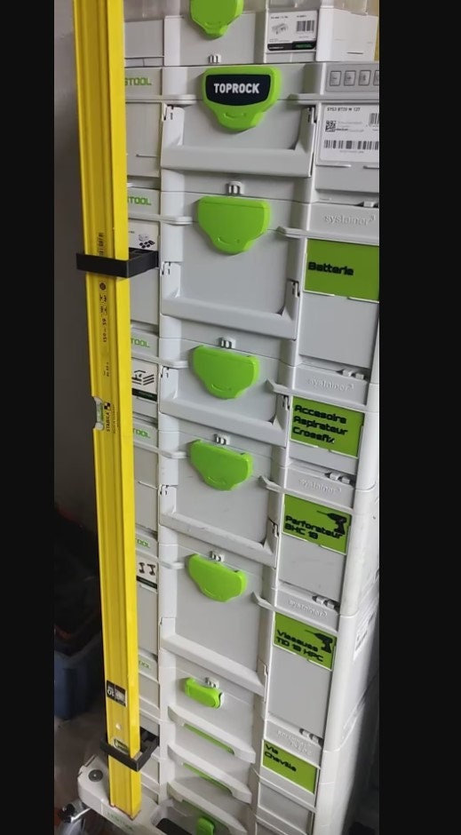 Spirit level holder for Festool Systainer 1 pair