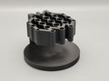 Slim Paint Brush Holder with Tray – 16 Slot Honeycomb Organizer