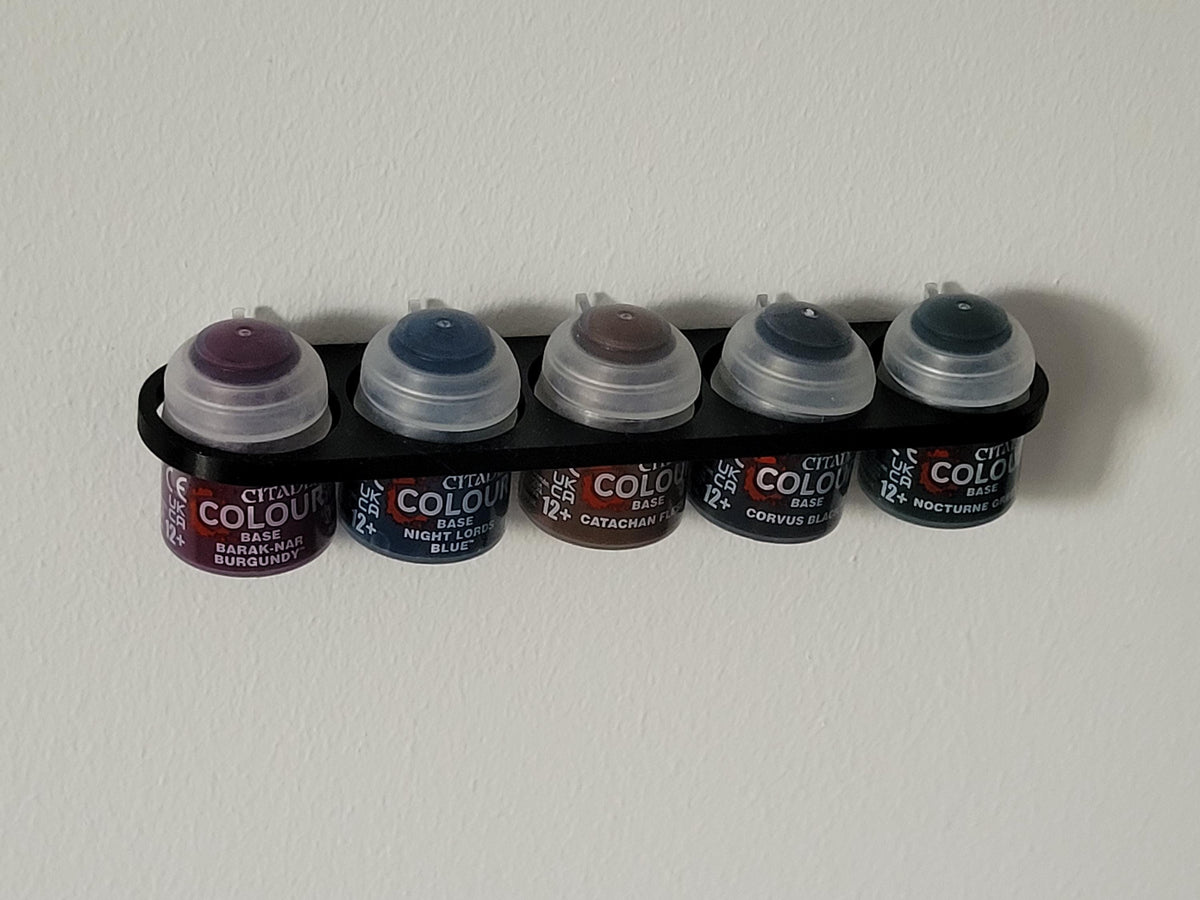 Paint Tube Holder for walls – Fits 5 x 13ml Bottles | Citadel Compatible Organizer for Hobby & Miniature Paints