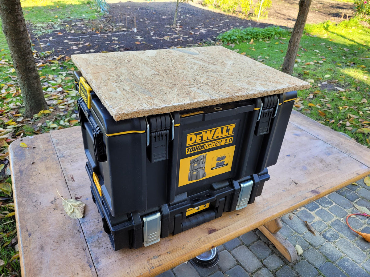 Dewalt Tstak and Stanley Fatmax to Dewalt toughsystem 2.0 adapter (separate top and bottom with Tstak and Fatmax on top)