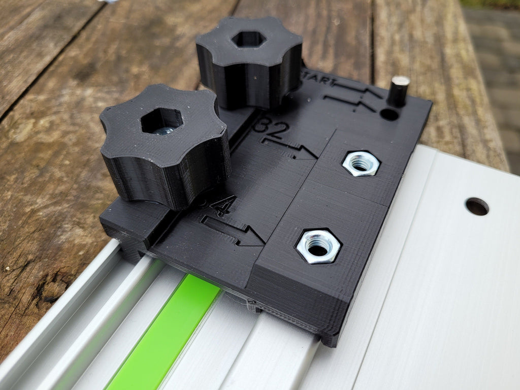 Drilling template for festool rails, circular saw, router 32mm LR 32 LR32