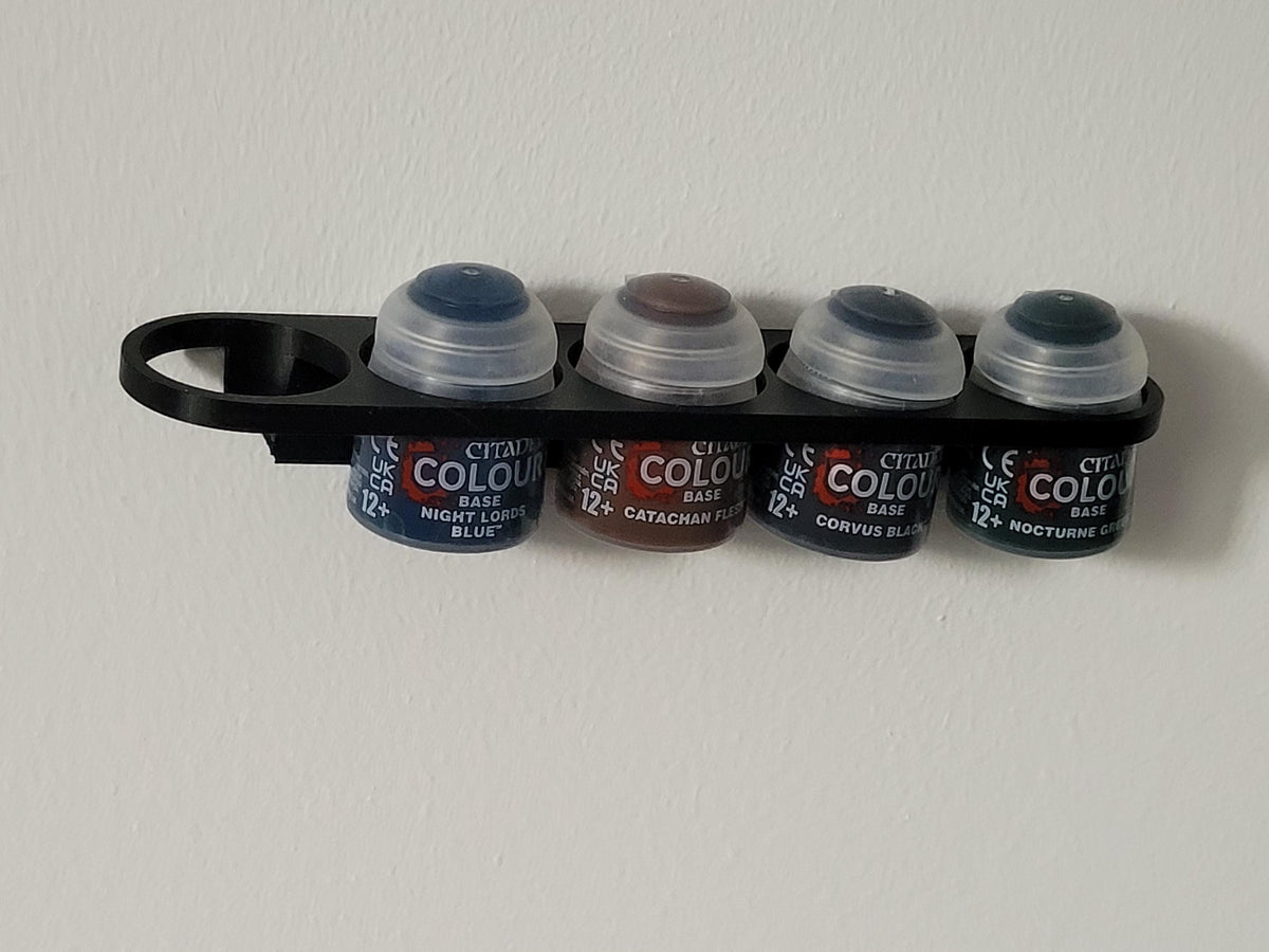 Paint Tube Holder for walls – Fits 5 x 13ml Bottles | Citadel Compatible Organizer for Hobby & Miniature Paints