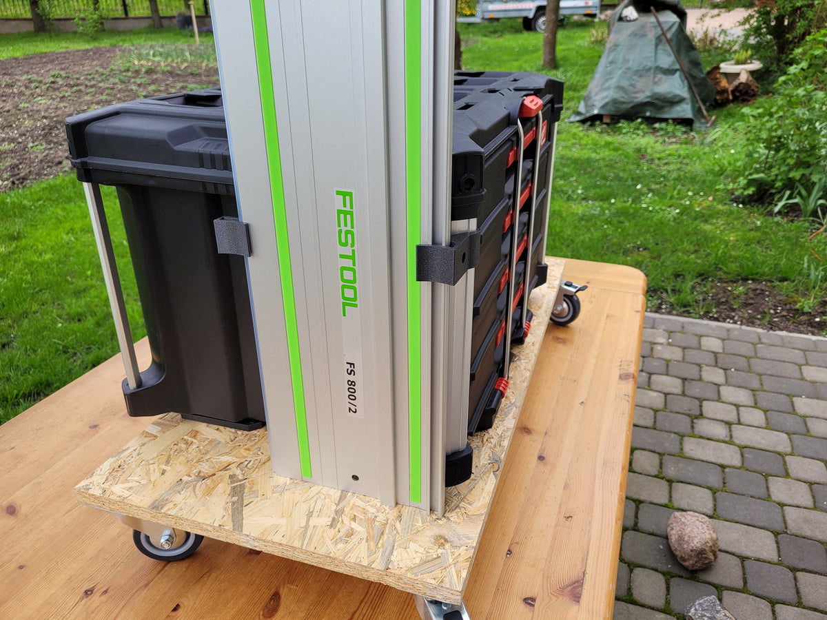 Rail mount for Milwaukee packout and Festool rails