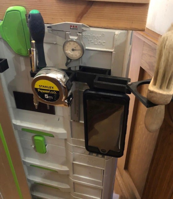 Festool systainer box mounted accessory holder
