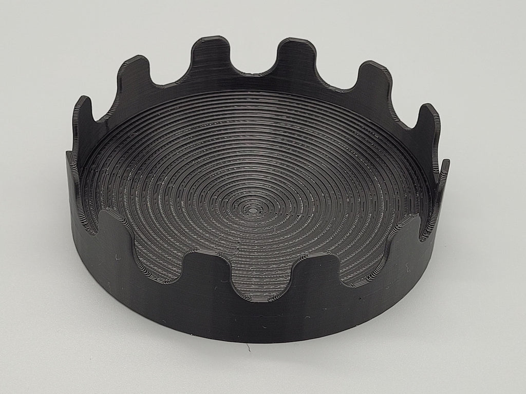 Black Round Paint Brush Tray – Holds 12 Small Brushes | 3D Printed Organizer with Conical Drip Tray for Artists & Hobbyists