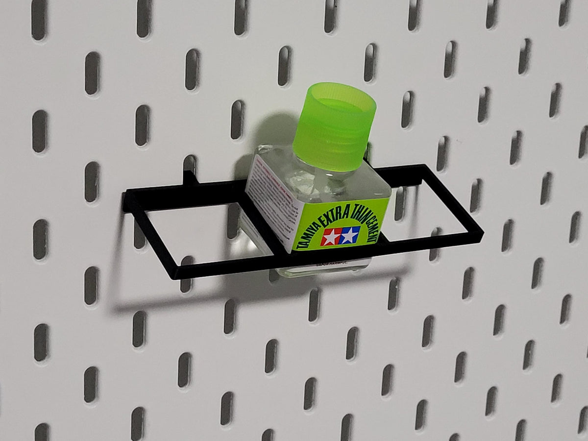 Tamiya cement Holder for IKEA Skådis – Fits 3 Bottles | Tamiya cement Compatible Organizer for Hobby & Miniature Paints
