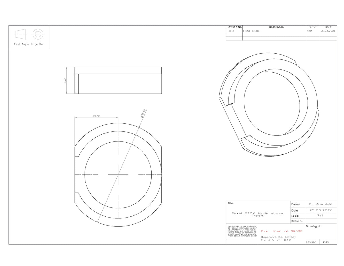 Blade shroud inserts for Rexel Autofeed 225X (1 piece)