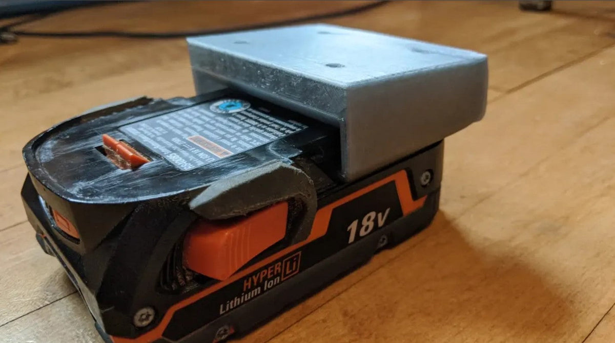 Wall Mounted Ridgid Battery Holder – Single Battery Storage Bracket