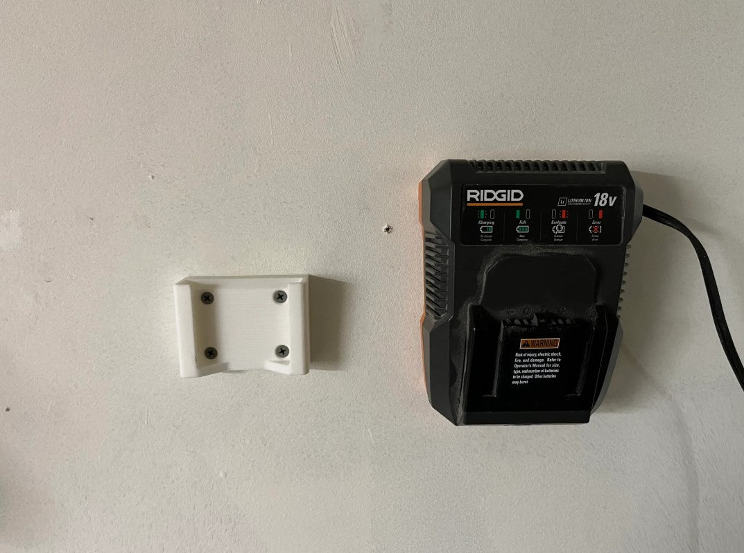 Wall Mounted Ridgid Battery Holder – Single Battery Storage Bracket