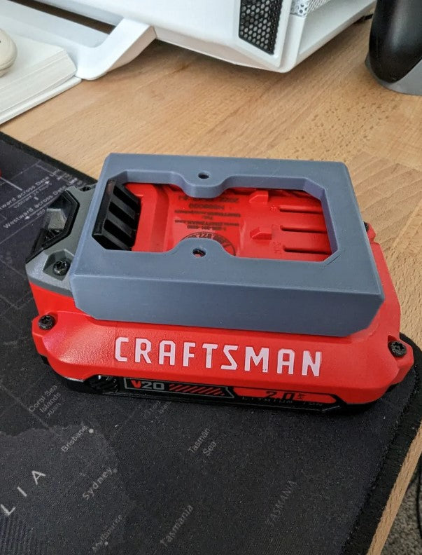 Wall Mounted Craftsman Battery Holder – Single Battery Storage Bracket