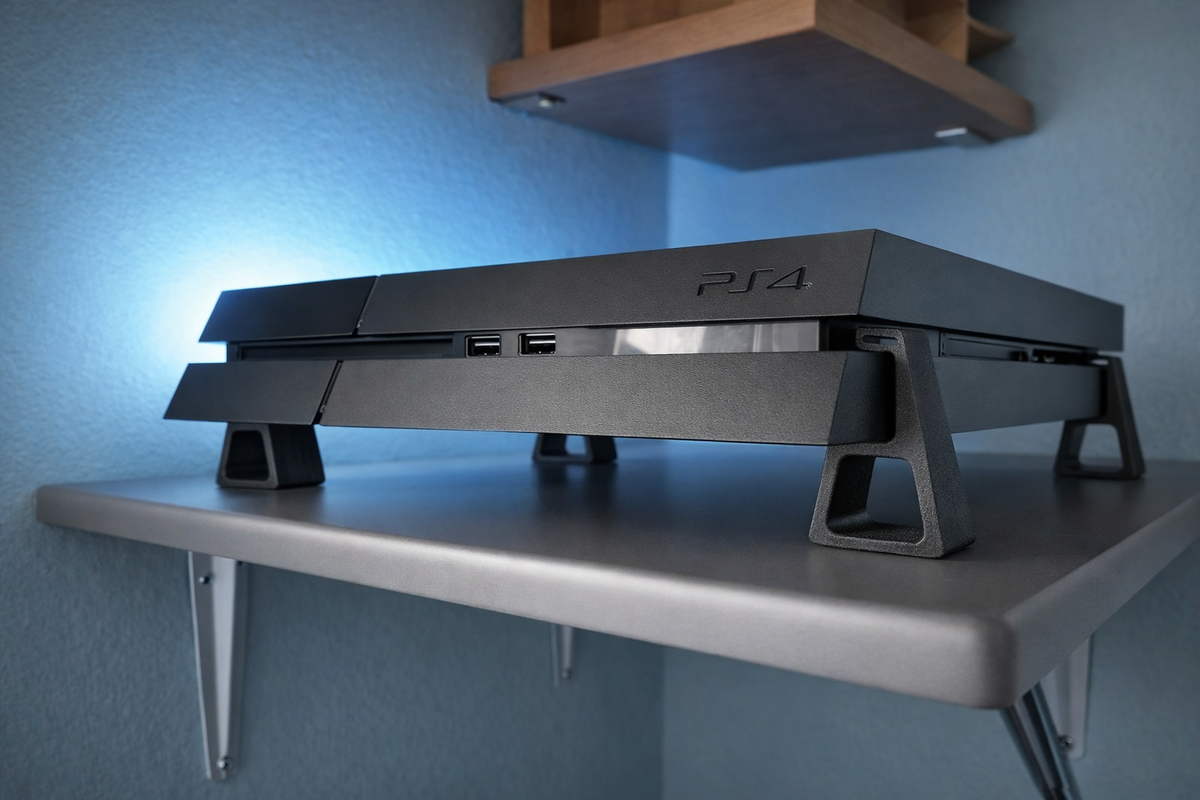 PS4 Console Riser Feet – Set of 4 | Cooling Stand Feet for PlayStation 4