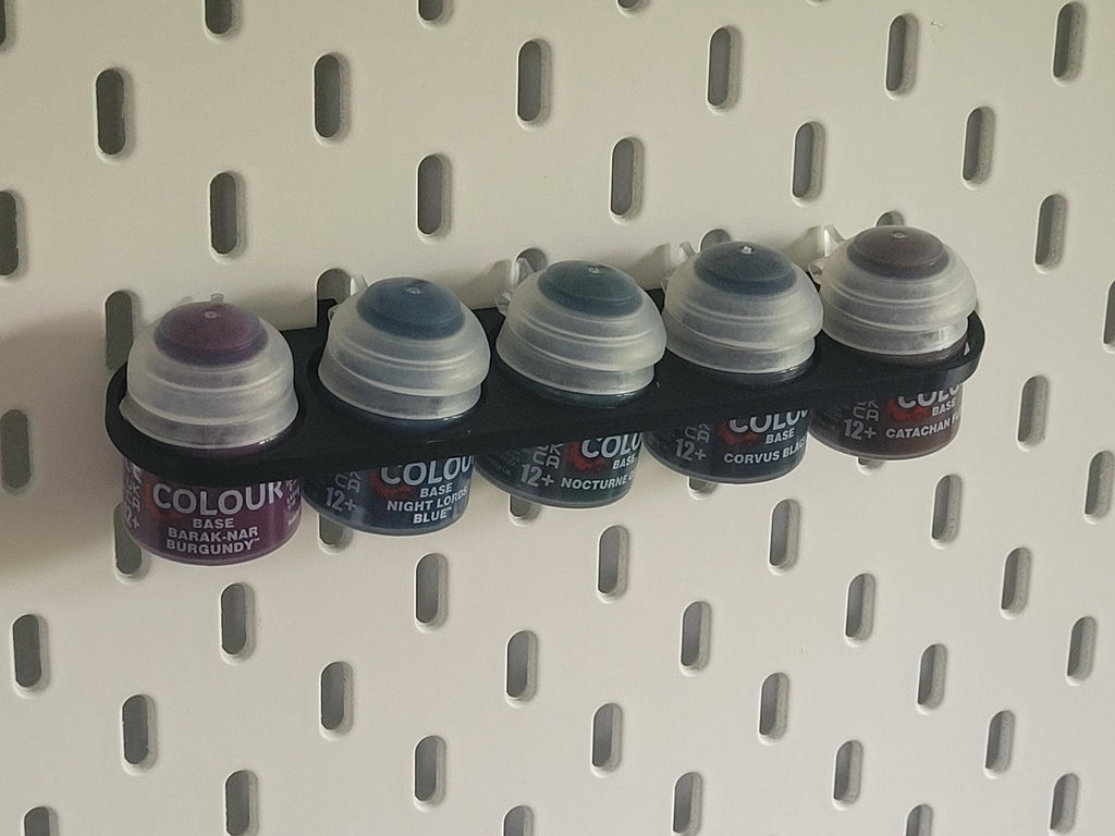 Paint Tube Holder for IKEA Skådis – Fits 5 x 13ml Bottles | Citadel Compatible Organizer for Hobby & Miniature Paints
