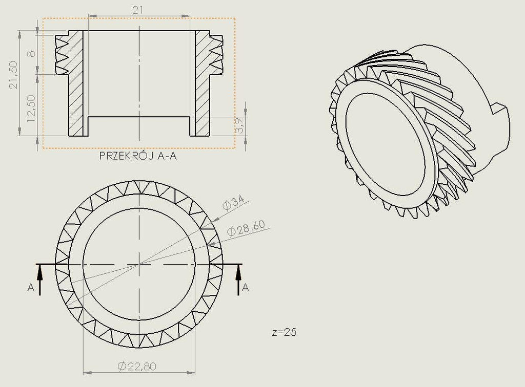 Honda CA125 CB500R CMX250 CA250 speedometer gear