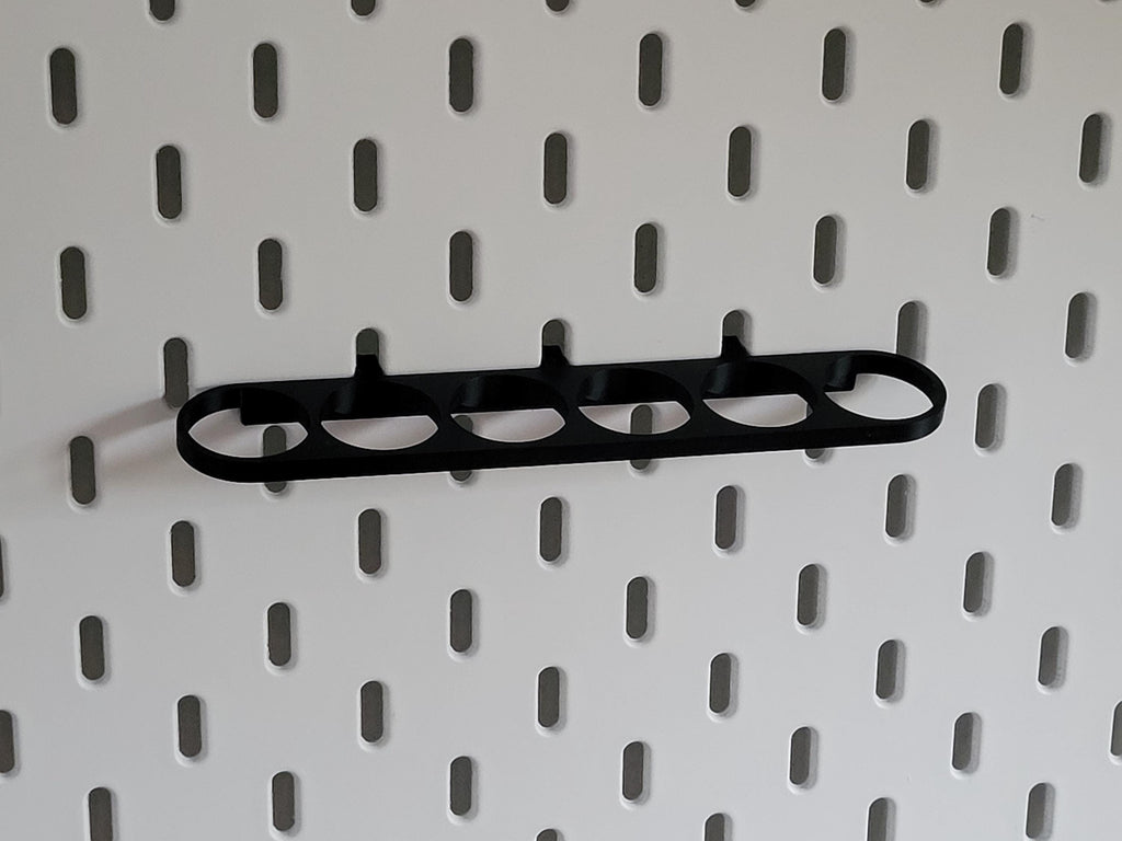 Paint Tube Holder for IKEA Skådis Pegboard – Holds 6 x 18ml Bottles | Vallejo Compatible Organizer for Hobby Paints & Miniatures