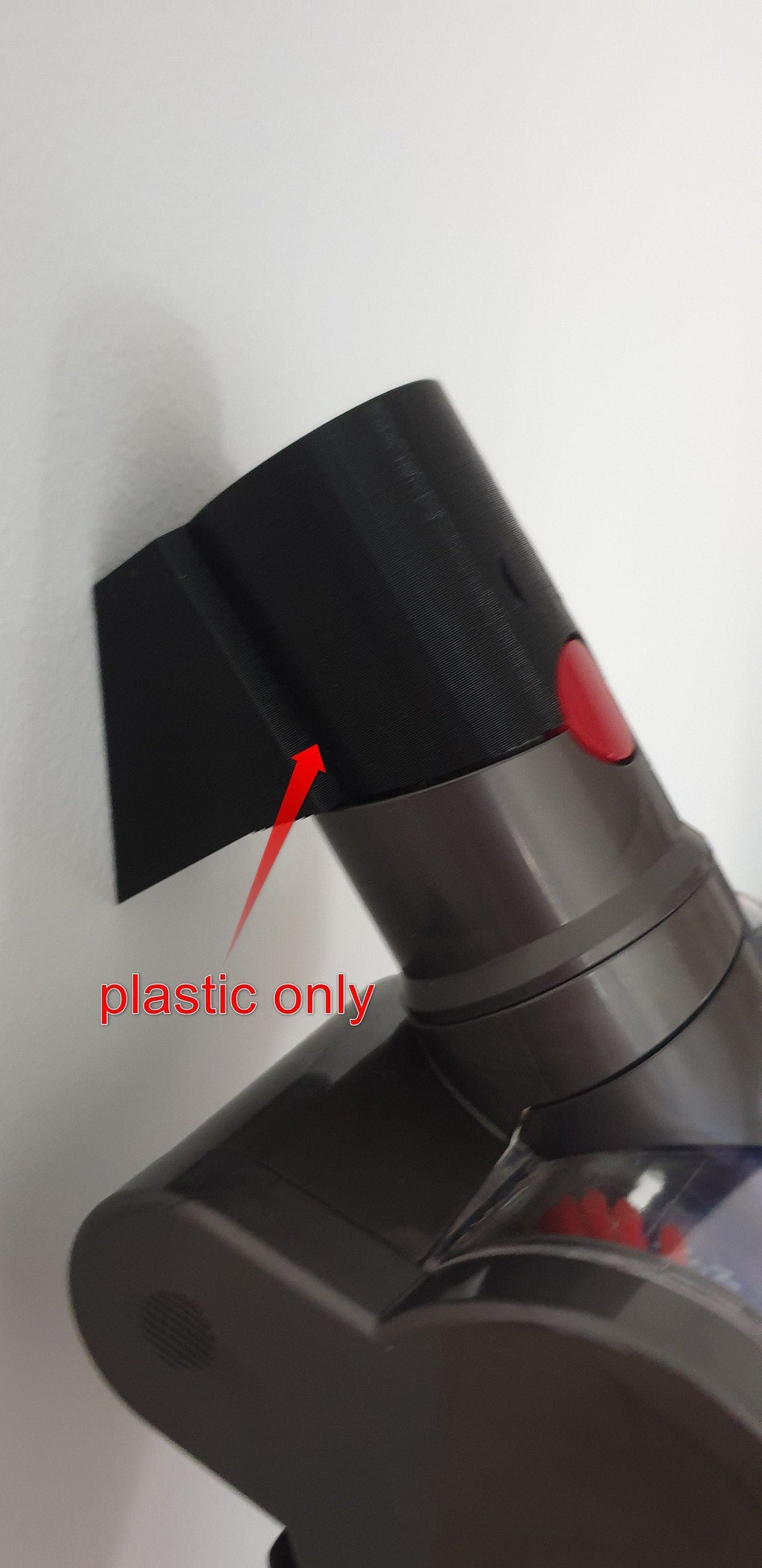 Dyson wall mount accessory attachment storage rack holder for 1 tool angled