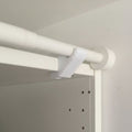 Screw-free curtain rod holder for IKEA cabinet